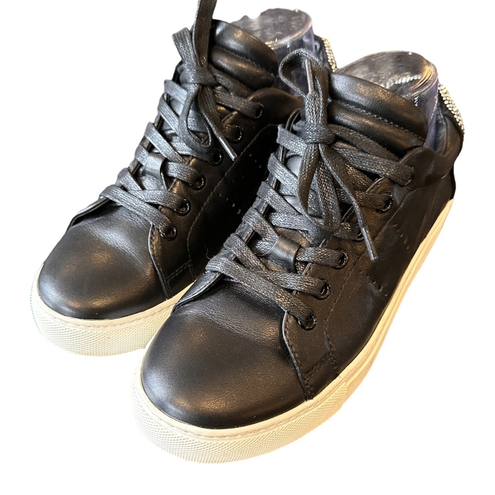 Lola Cruz smiley Bling Lace Up Walkers un Navy 38 - Picture 2 of 7